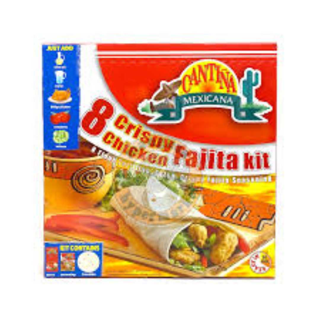 CANTINA MEX 8 CRISPY CHICKEN FAJITA KIT 600G